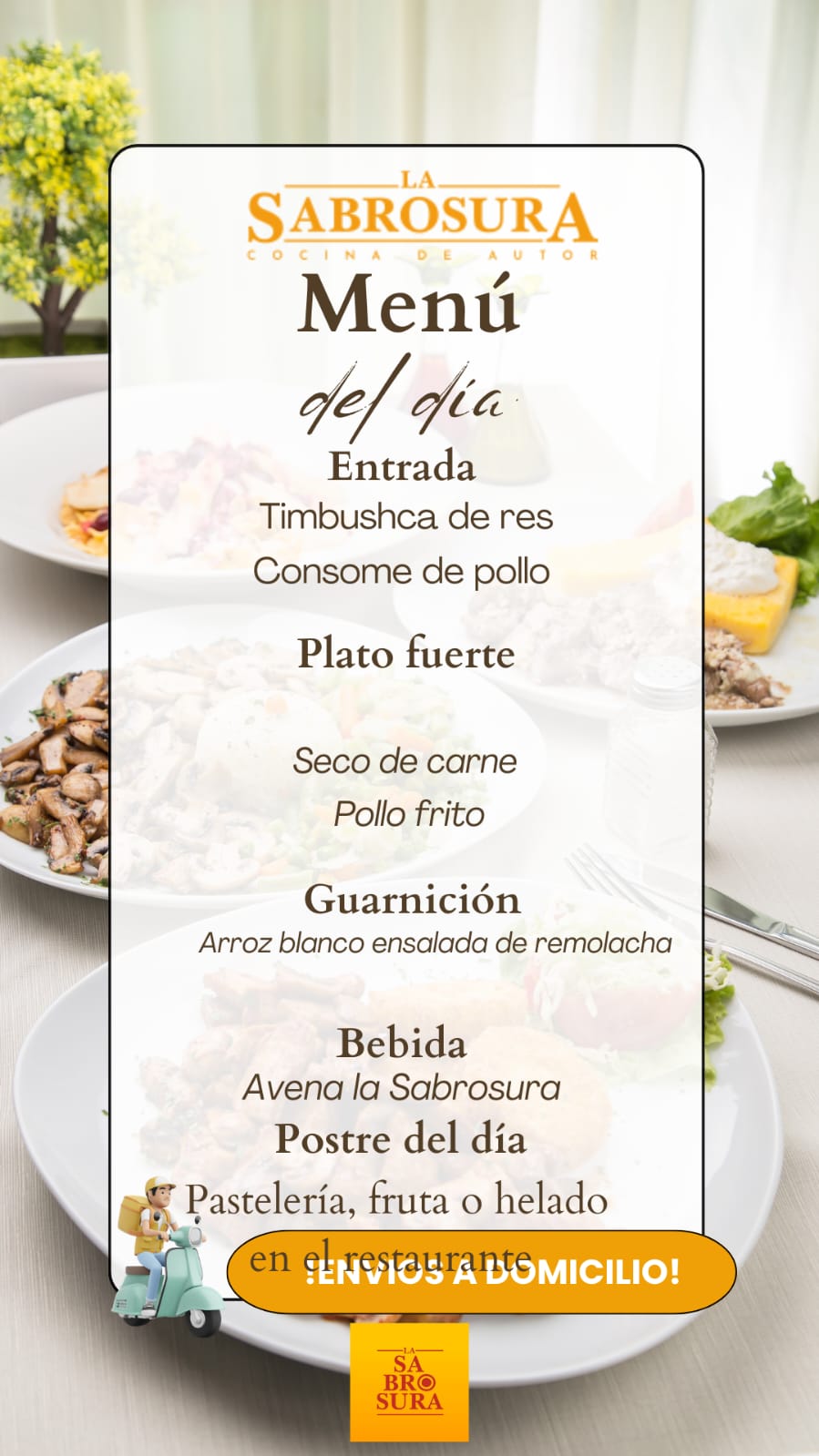 Menú del día $4
