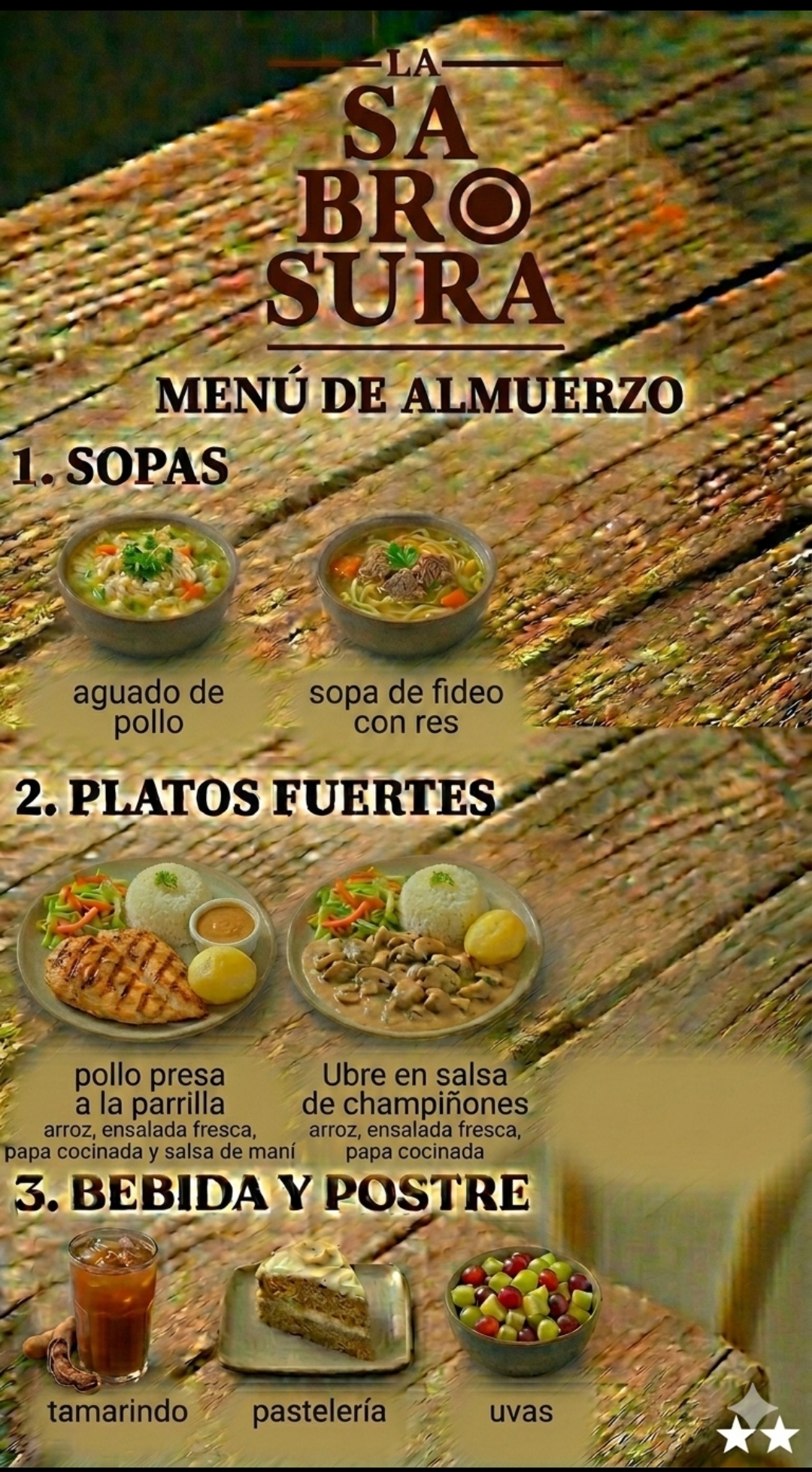 Menú del día $4