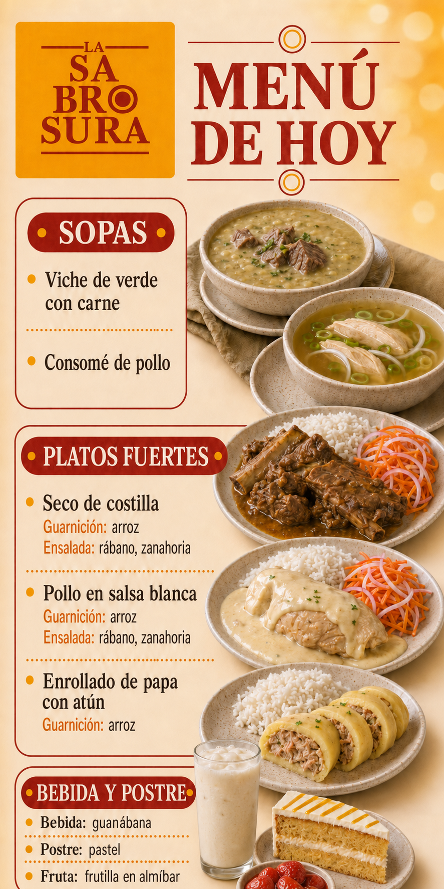 Menú del día $4