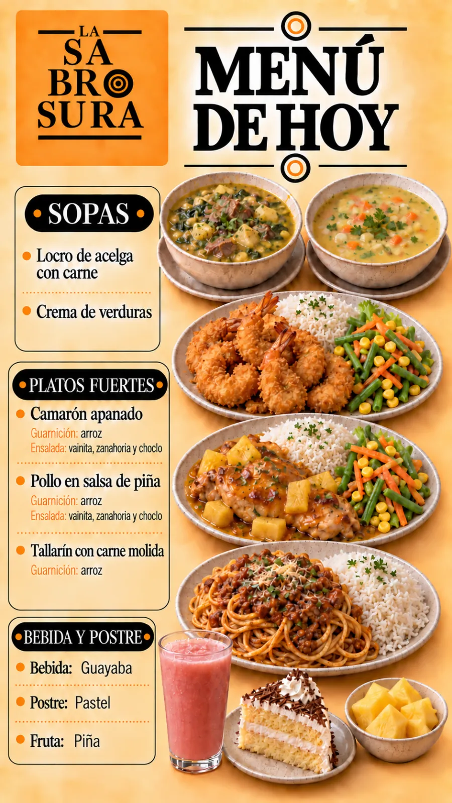 Menú del día $4