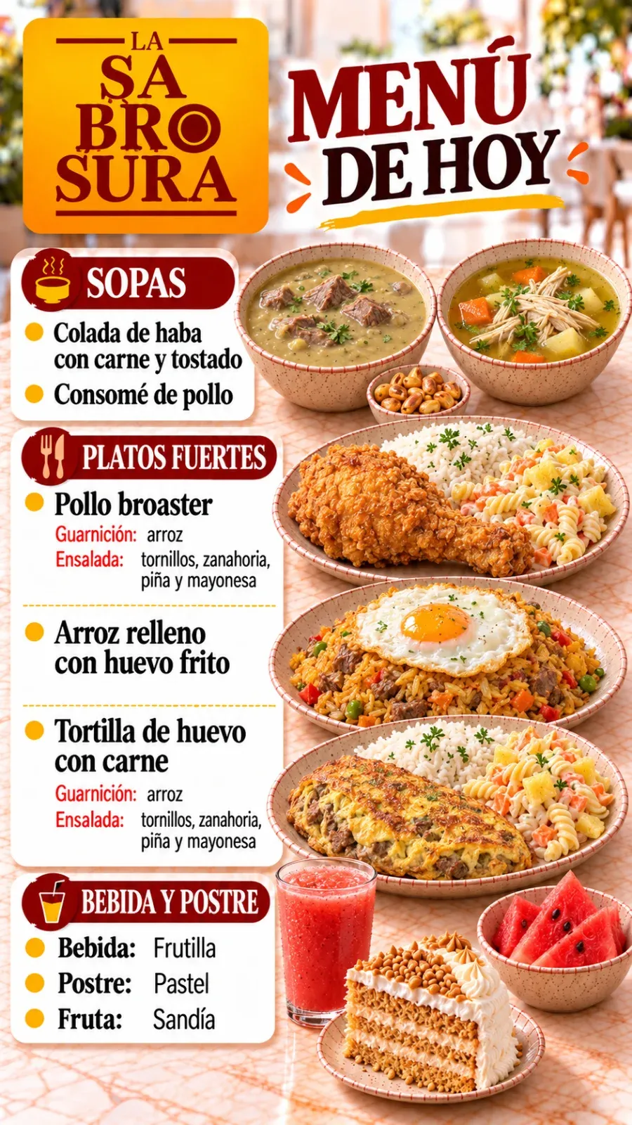 Menú del día $4